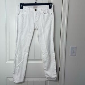 EUC Current/Elliott women’s solid white The Stiletto‎ sugar denim jeans size 27